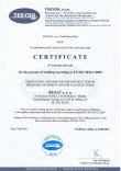 Certifikát pro proces svařování dle ČSN EN ISO 3834-2:2006
